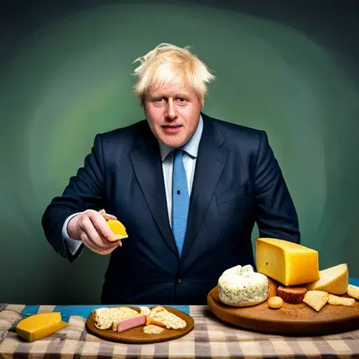 Fake photo of Boris Johnson eating cheese created using artificial intelligence 
