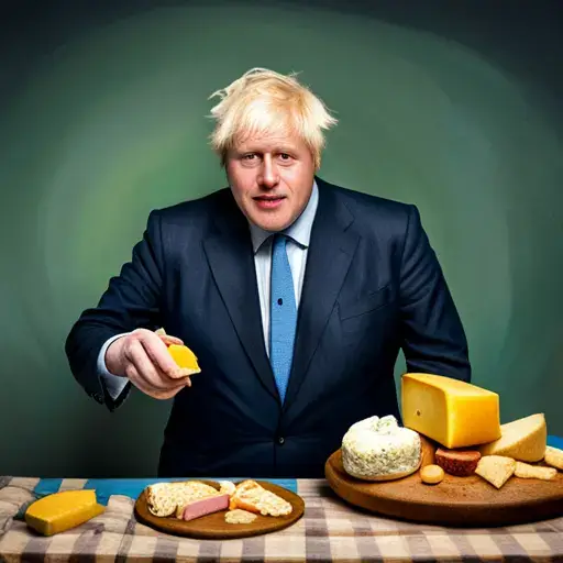 Fake photo of Boris Johnson eating cheese created using artificial intelligence