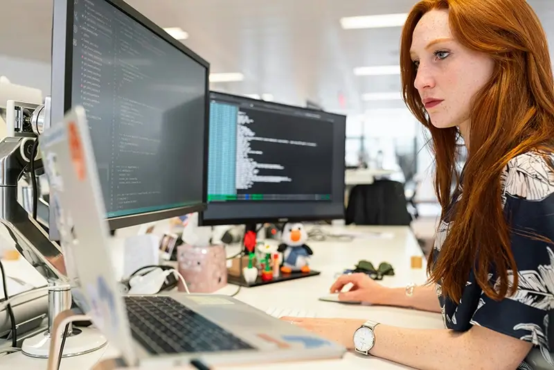 Photo of a women in tech