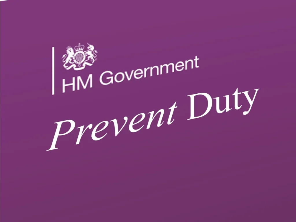Image with the words "HM Government Prevent Duty"