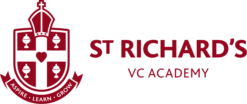Logo for St Richard's Voluntary Catholic Academy who is recruiting an Early Years Foundation Stage Teaching Assistant Apprentice.