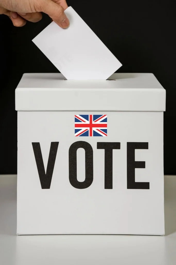 Photo representing a voting box for British Values and the upcoming local elections. 
