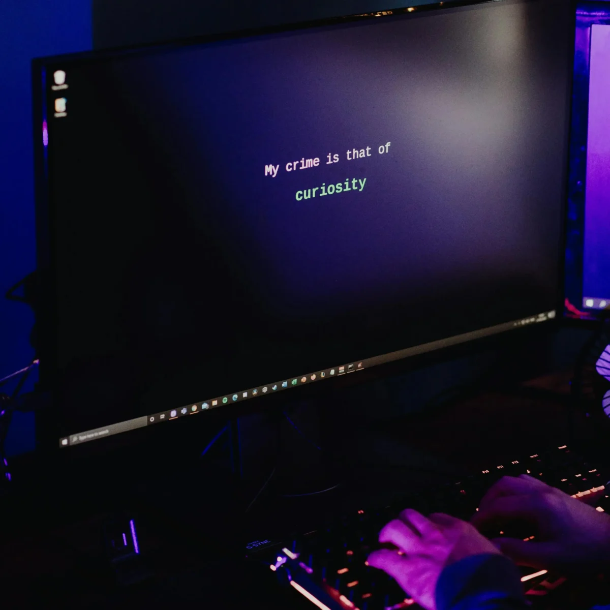 Understanding terrorism and online radicalisation - information for young people, parents and carers. Photo of someone online.